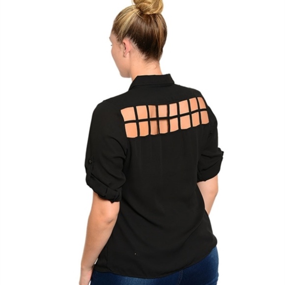 Plus Caged Top - Picture 2 of 2